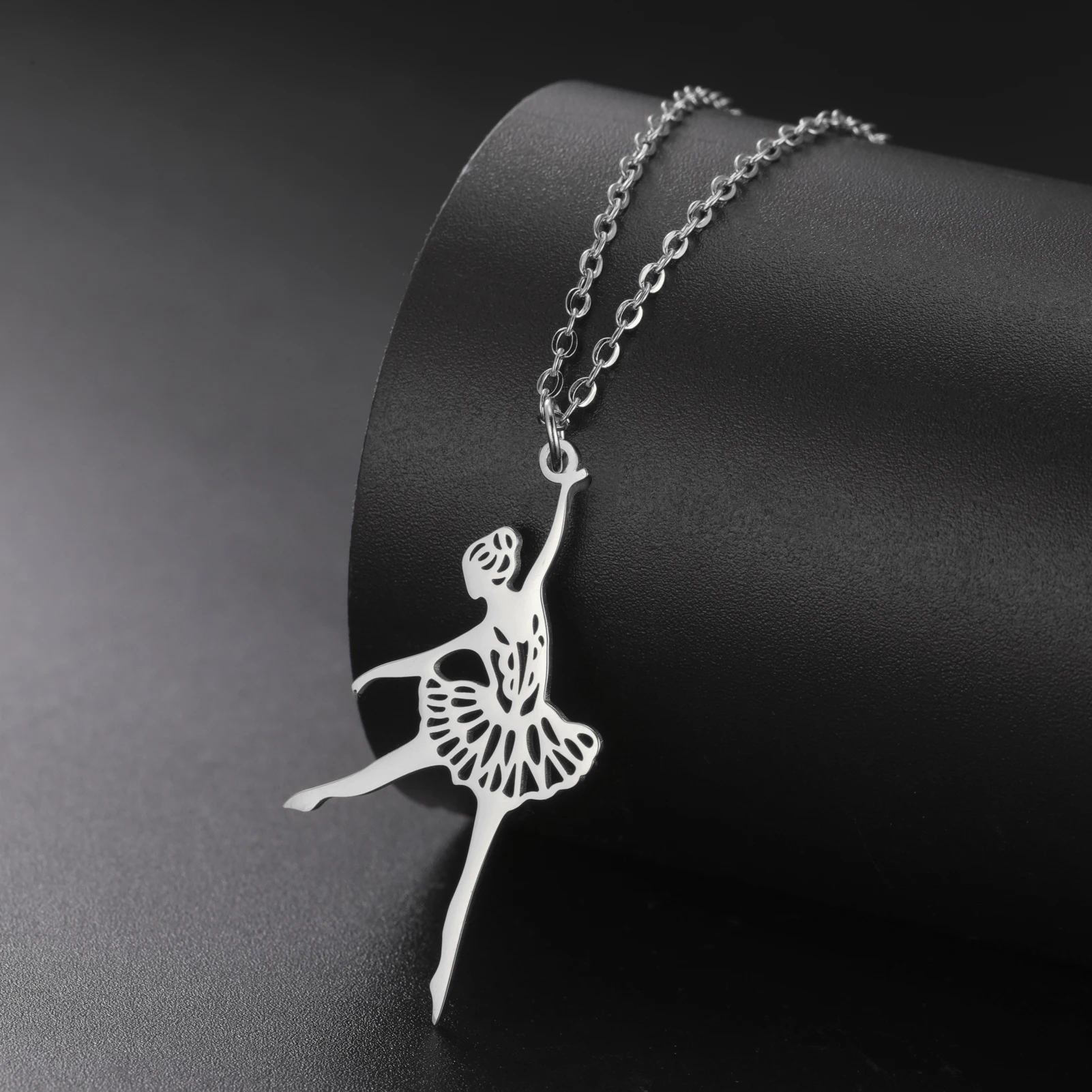 

Kkjoy Rhythmic Gymnastics Necklace Gymnast Stainless Steel Jewelry Women Trend 2025 Girl Sport Accessories Gift for Mother Girl