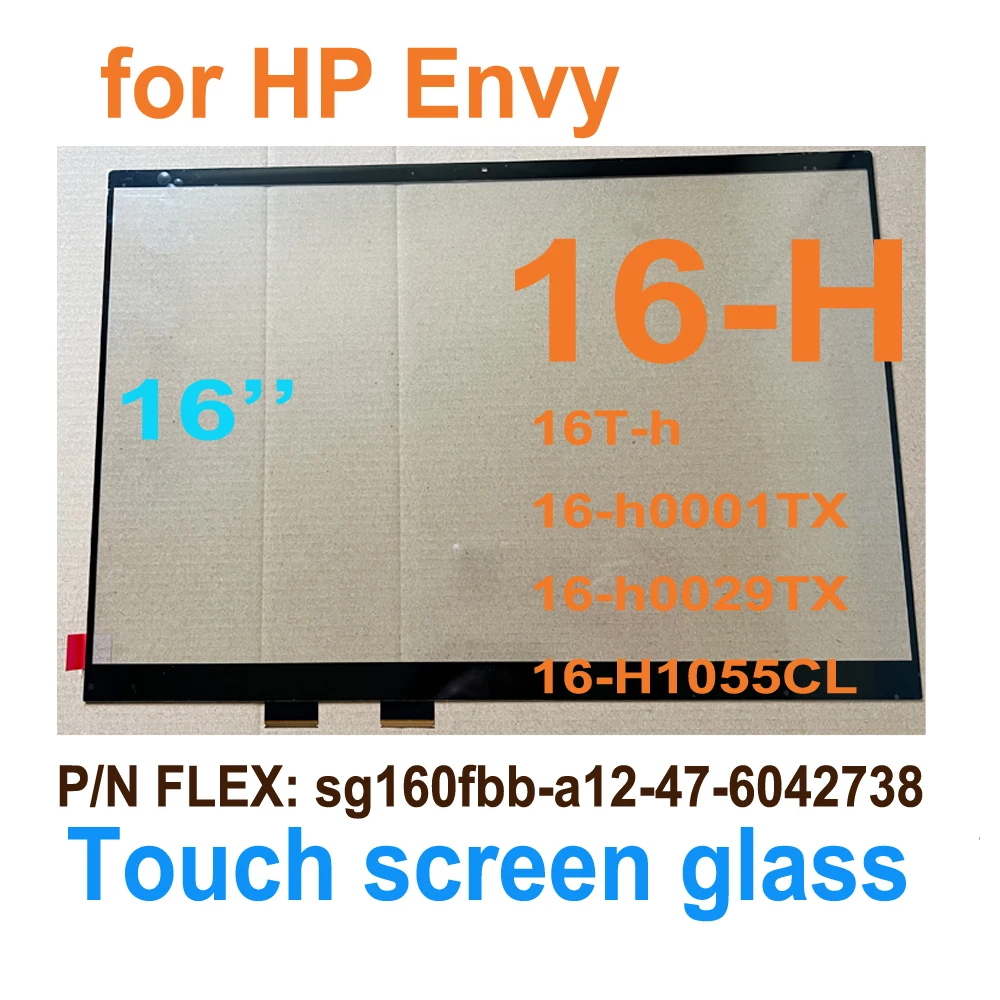 Pantalla de cristal para portátil, repuesto de digitalizador de pantalla táctil de 16 pulgadas para HP Envy 16-h0001TX 16-h0029TX 16-H 16T-h, 16-H1055CL