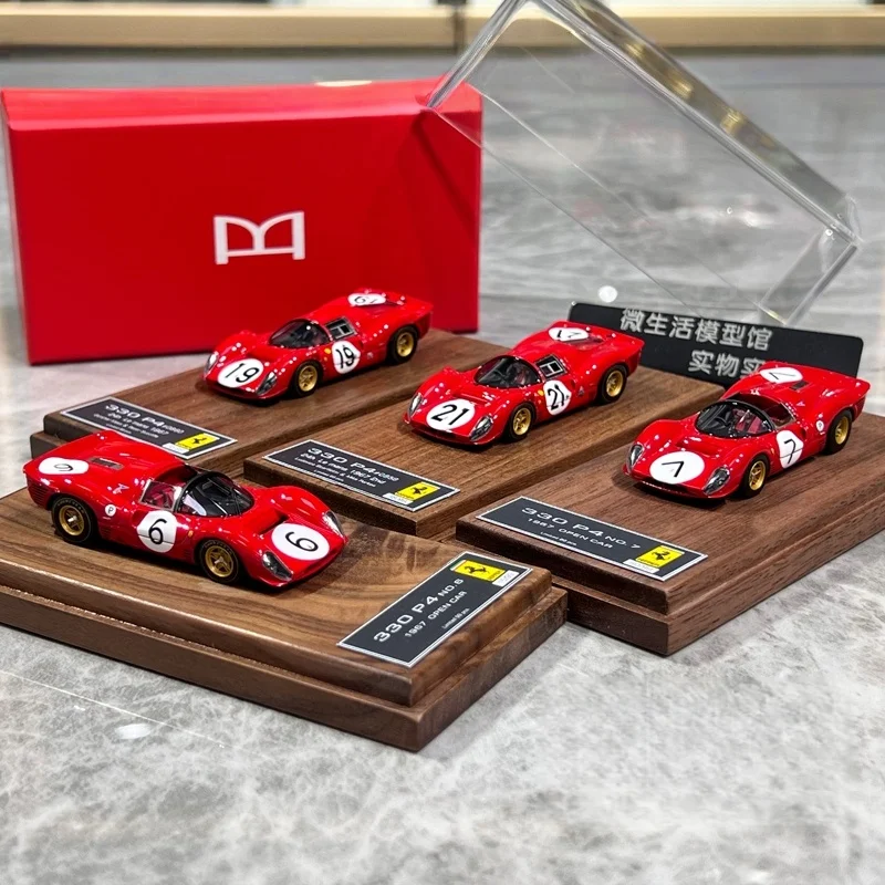 

DMH 1:64 330 P4 1967 die-cast limited edition resin car model, Boy Christmas gift toy, adult collectible ornament.
