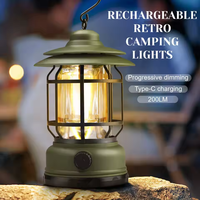 Outdoor Lighting Portable Light Retro Horse Lantern solar Rechargeable Multi Functional Outdoor Camping Light LED