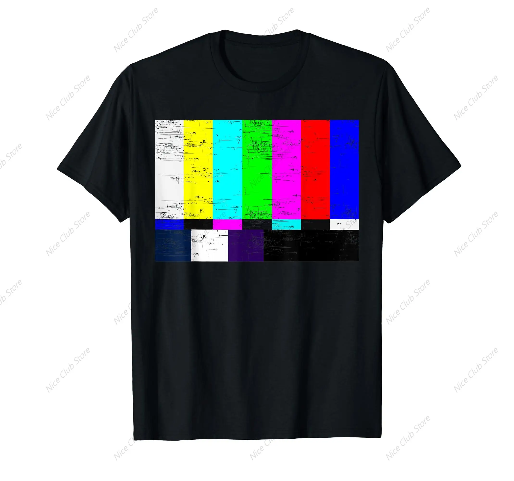 Vintage TV Test Pattern Color Bars Graphic Design Presents T-Shirt