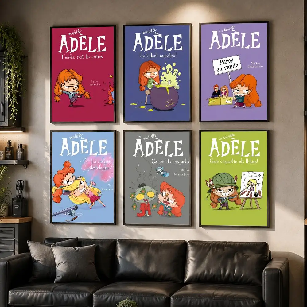 Cartoon M-Mortelle Adele Poster HD Waterproof Self-Adhesive Wall Art – Multi-Scene Use Top Gift Pick
