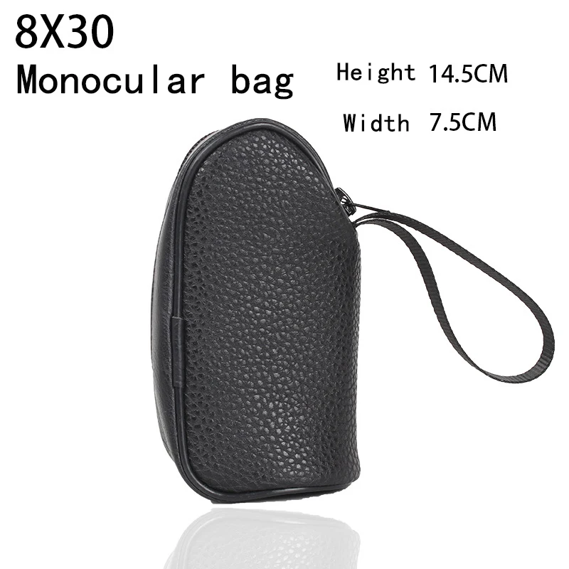 High quality Waterproof 8x30 Binoculars Case for 30mm telescope binocular black Leather bag 160mmX135mm Portable Camera Case Bag