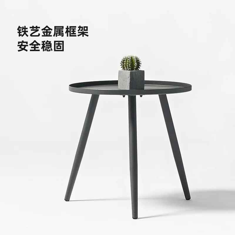 야외 테이블과 의자, 조합 커피숍 팔걸이, 레저 의자, 3종 세트, 가정용 발코니 식탁 의자