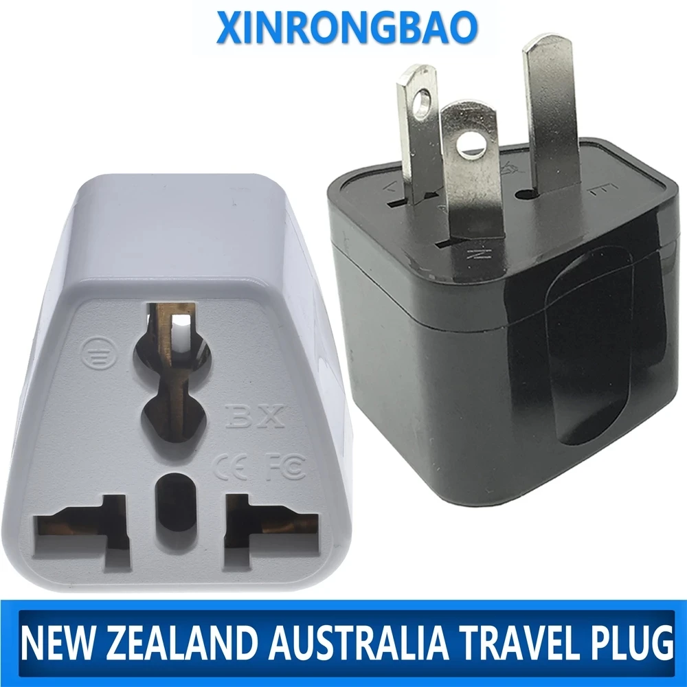 2 Pcs Universal 3Pin AU NZ Power Plug Adapter 3 pin New Zealand Australia Travel Plug US/UK/EU to AU/NZ Plug Converter 10A