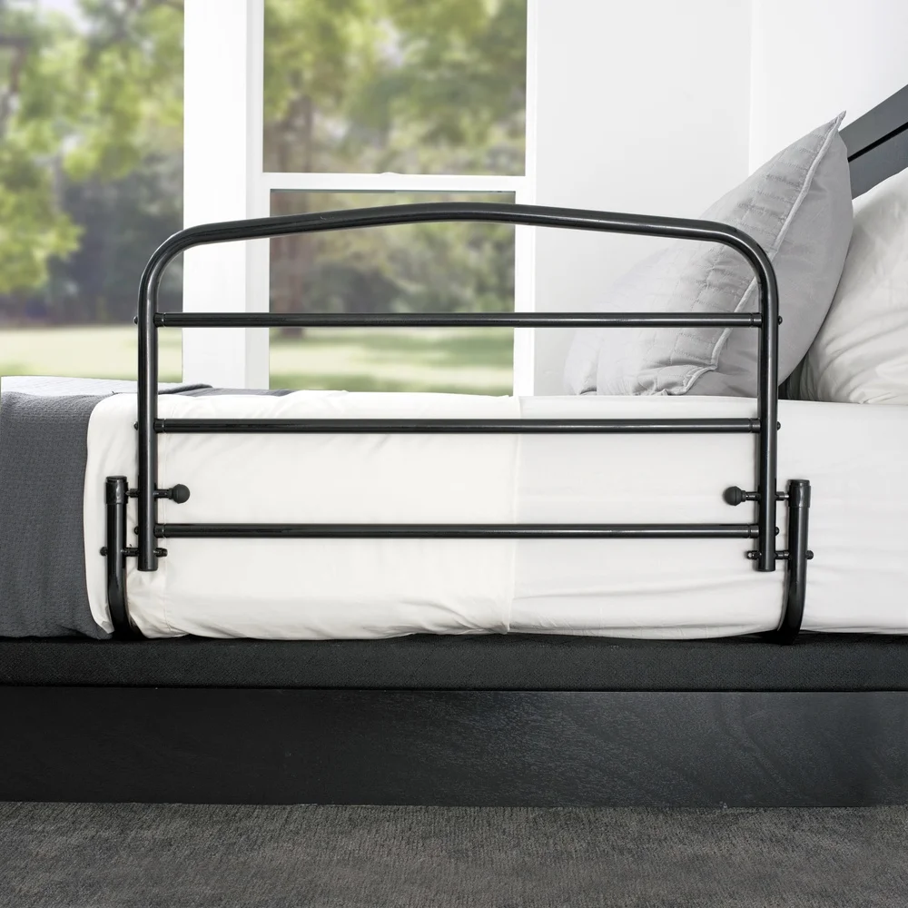 

30 Inch Folding Safety Bed Rail Guardrail Adults Seniors Bedside Assist Bar Fits Twin Full Queen King Beds
