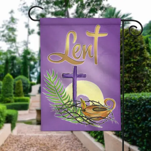 The Season Of Lent Flag, Happy Easter Day Flag, Lent Season Ash Wednesday Flag