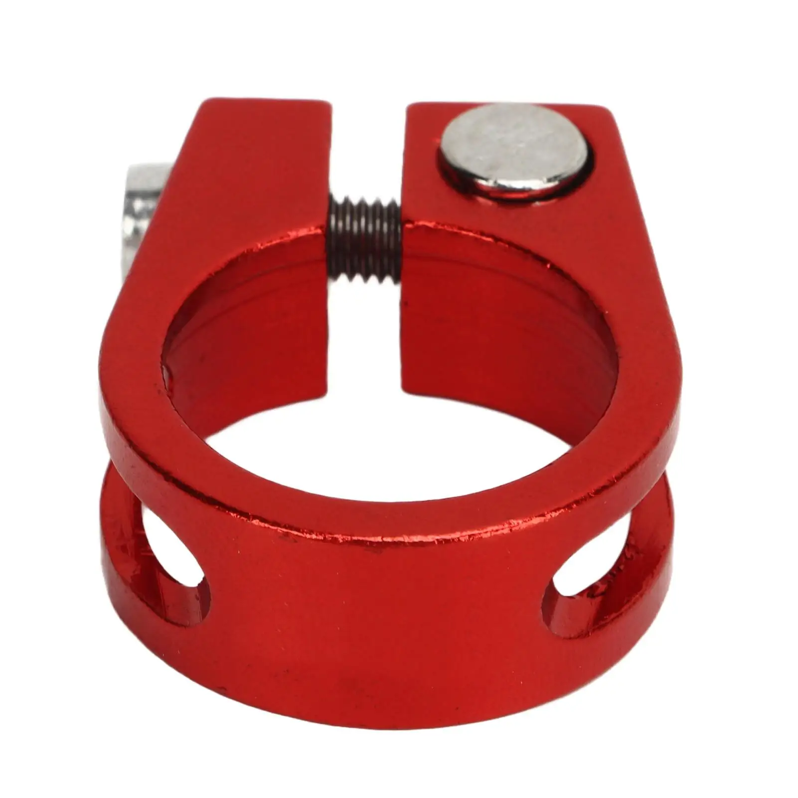 High Strength Rustproof Bike Seatpost Collar, Quick Release Clamp for Easy Adjustment   Stylish Design