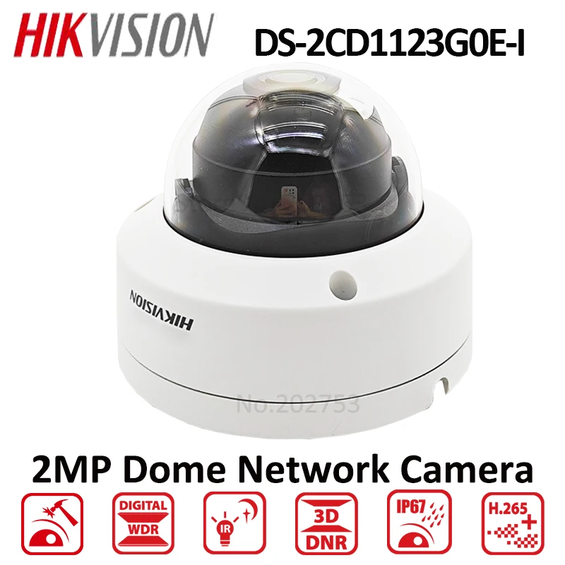 Hikvision-IP 2MP ds-2cd1123g0e-iカメラ,ドーム型ネットワーク