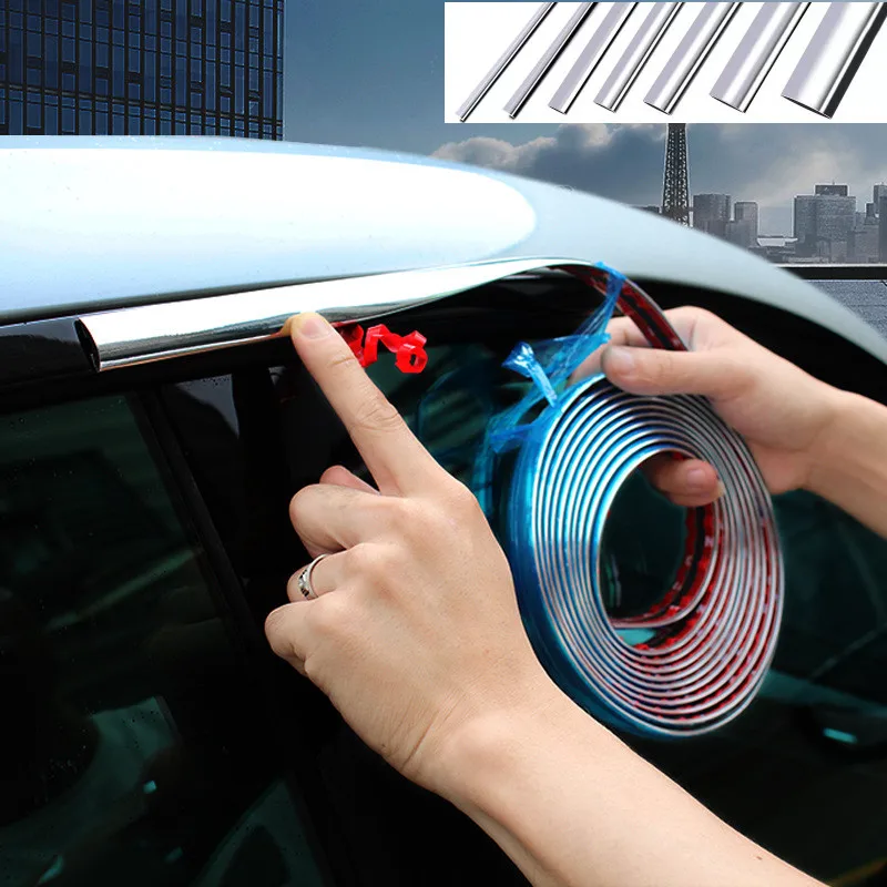 Exterior Car Chrome Body Strip Bumper Auto Door Protector Moulding Styling Trim car Lamp Sticker window trim car exterior trim