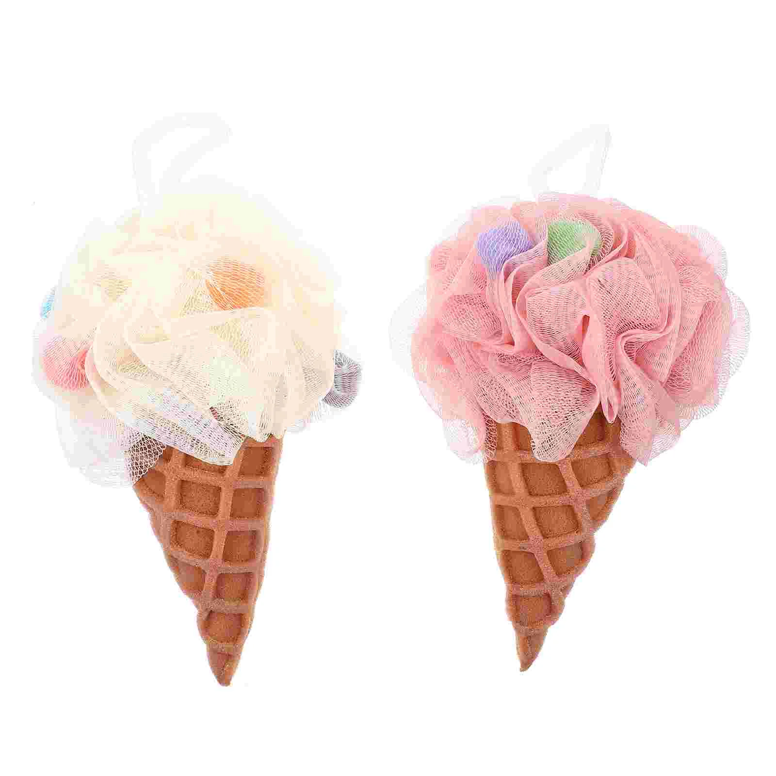 

2 Pcs Shower Accessory Loofah Bath Sponge Elastic Household Adorable Portable Toys for Babies