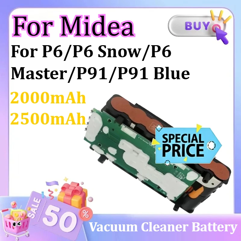 

Для Midea P6/P6 Snow/P6 Master/P91/P91 синий беспроводной пылесос аккумулятор 2000 мАч 2500 мАч