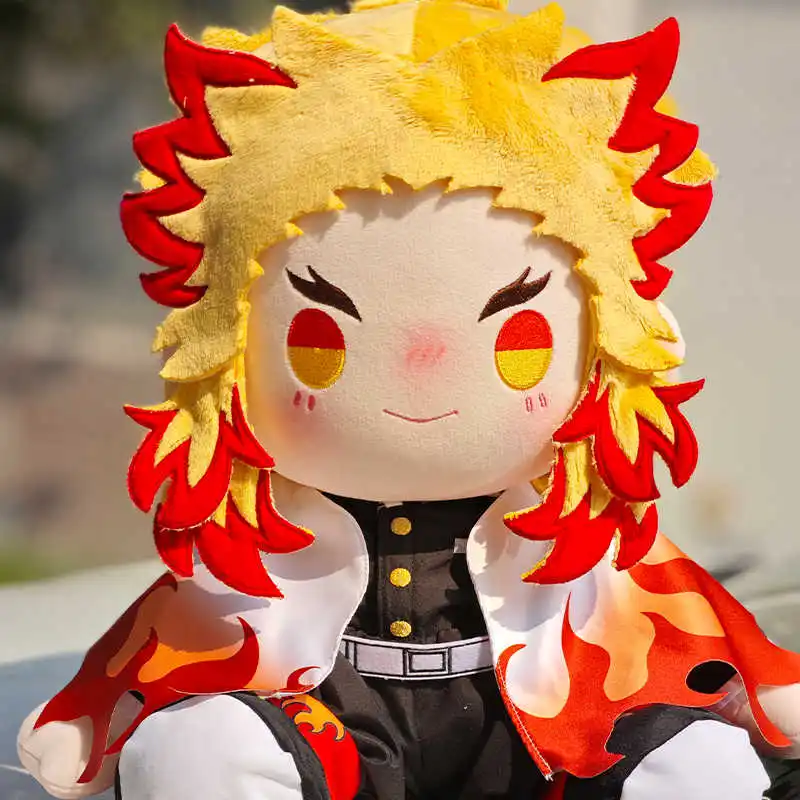 

40CM Game Demon Slayer Rengoku Kyoujurou Plush Doll Adorable Delicacy Furry Cotton Dolls Figure Toys Xmas Gift Throw Pillow