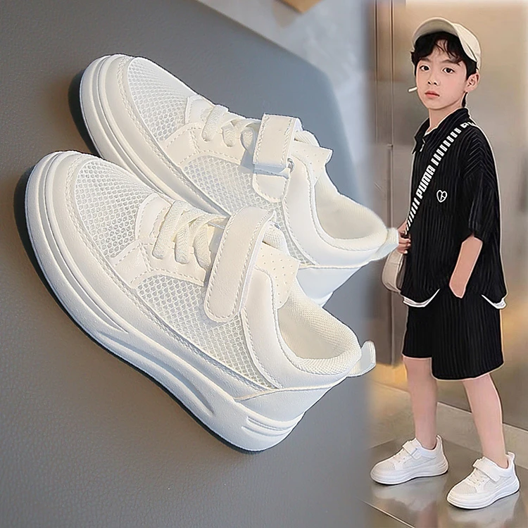 Summer children's open-toed, breathable casual shoes for boys and girls - whitemesh shoes perfect for school use and comfortabl