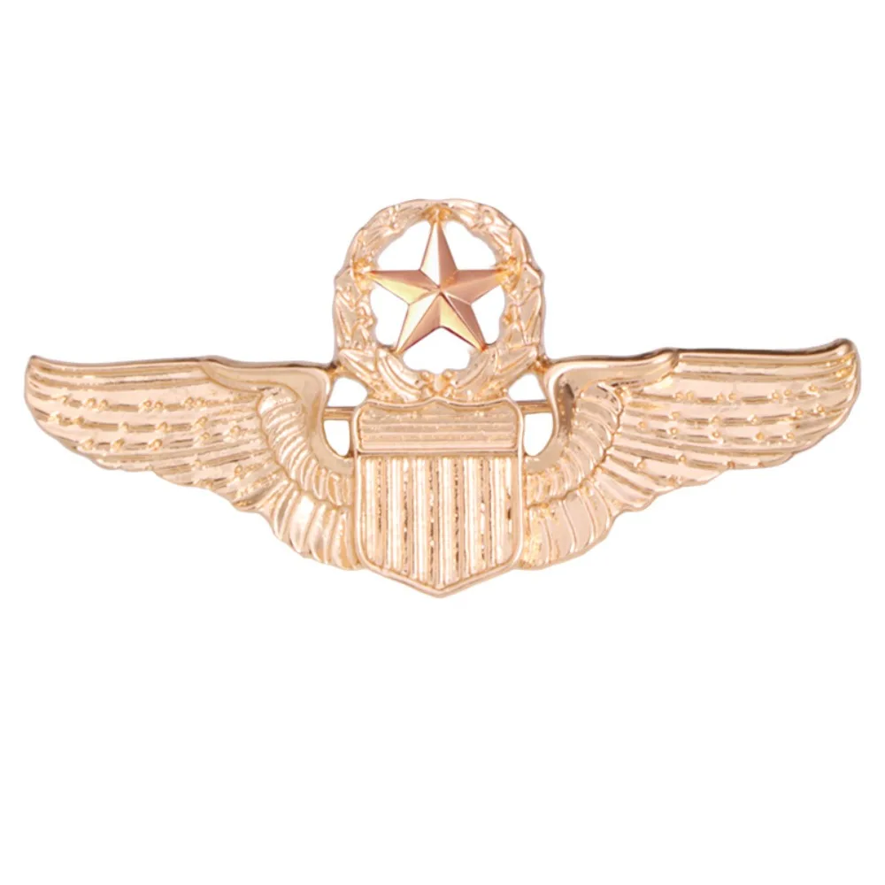 1pc Wing Pilot Badge Aviator Metal Label Pin US Air Force Badge