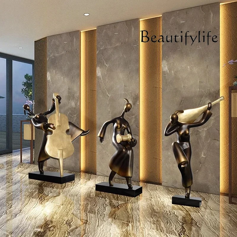 

Floor-to-Floor Sales Office Entrance Aisle Decorative Art Lobby Ladies Ornament Welcome Figure Sculpture Large