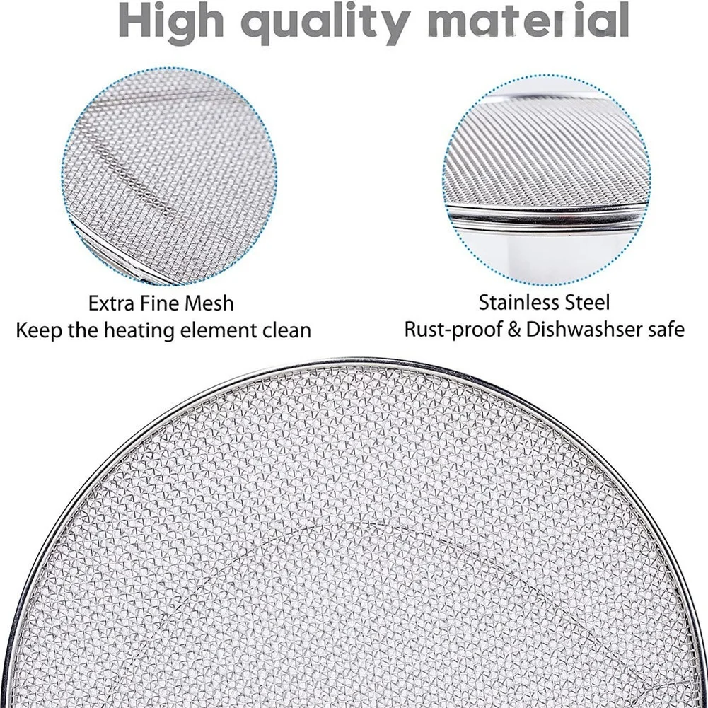 2Pcs Stainless Steel Splash-Guard For Indoor Grill Extra Fine Mesh 20cm Splatter-Screens Kitchen Tools & Gadgets