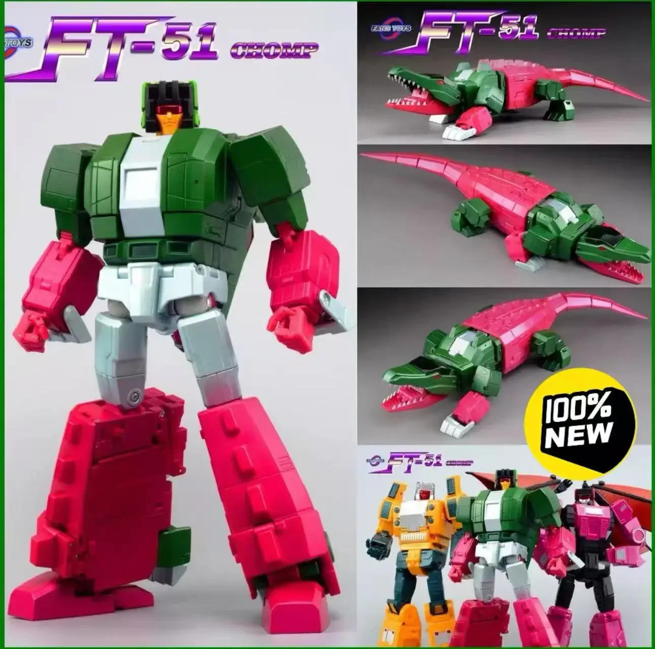 

In Stock Fanstoys FT-51 Dragon, Crocodile Dragon Leader, Third-party Mp Ratio, Figure Model