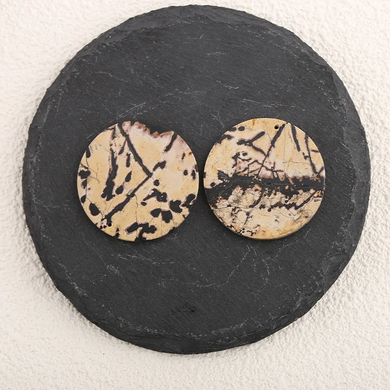 

Natural Grass pine Round Disc Shape Earrings Beads For Jewelry Making , DIY Jewelry, Gemstone Earrings,Gemstone Jewelry 33mm