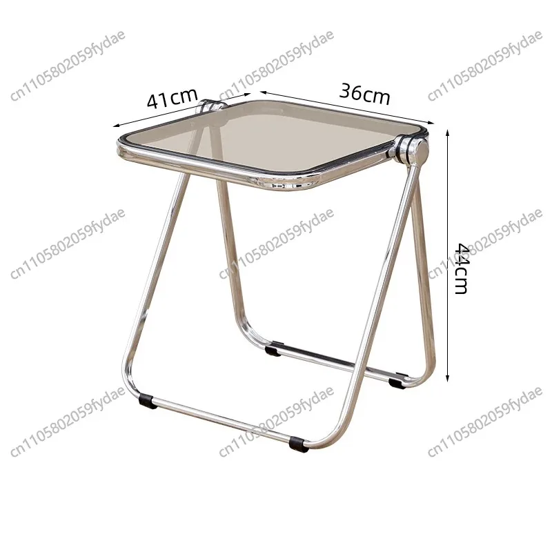 

Складной маленький журнальный столик, простой, утолщенный, для дома, дивана, угла, балкона, в скандинавском стиле, легкий, роскошный, прозрачный приставной столик