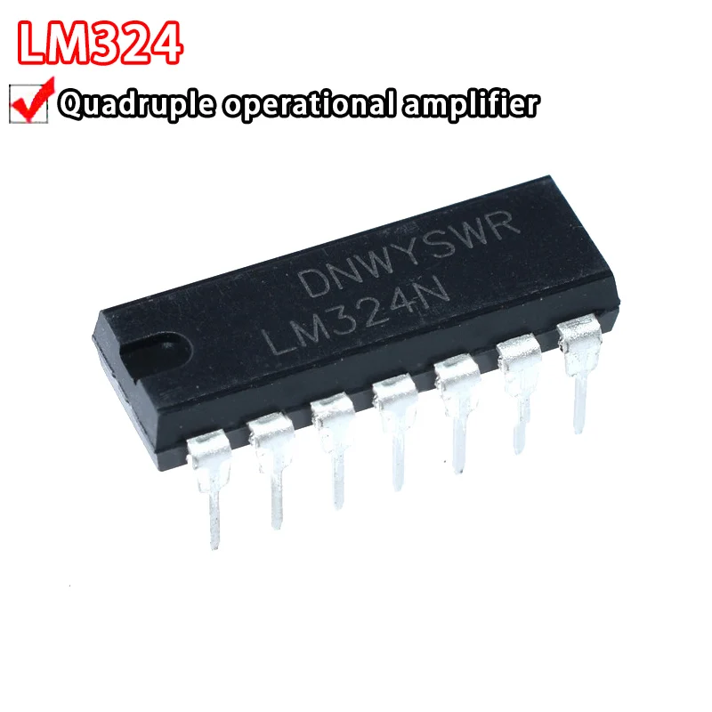 10PCS LM324 LM324N four-way operational amplifier DIP-14 in-line 14 pin