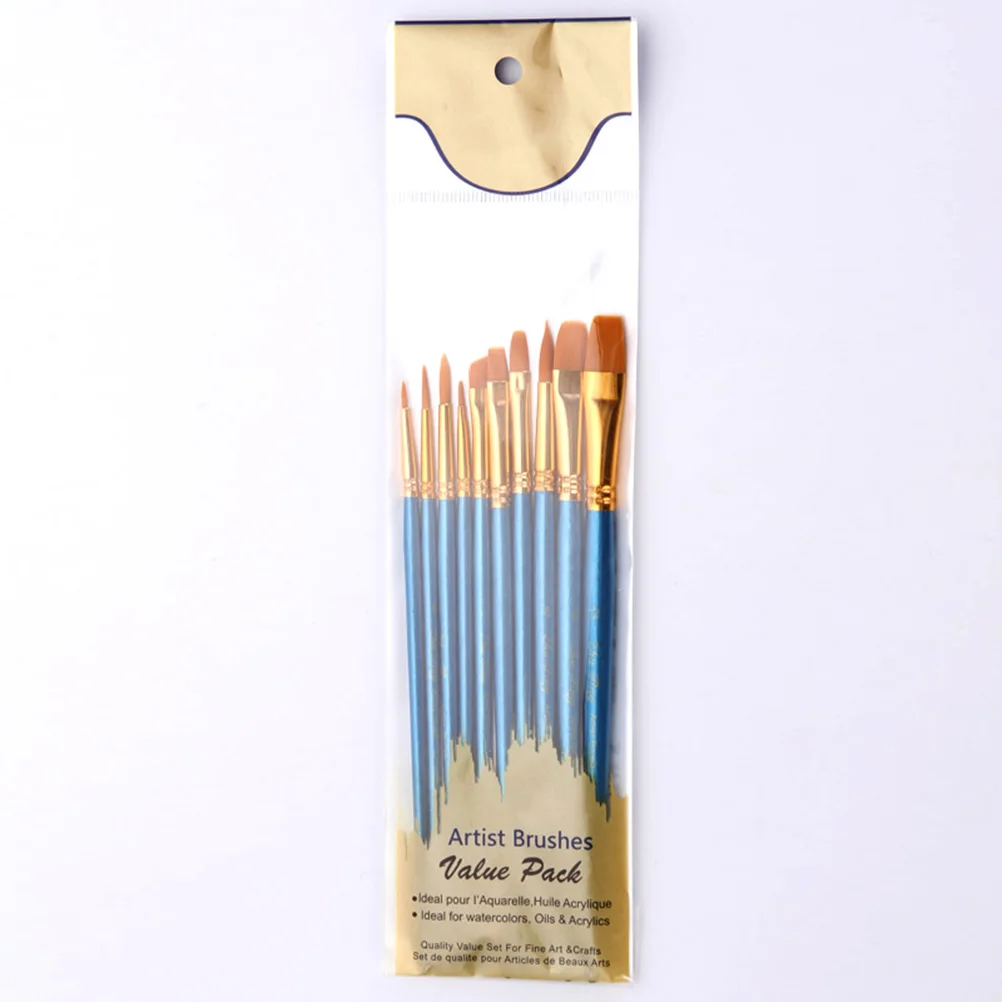 

Nylon Hair Art Paint Brush Set For Painting Beginners Professionals Students Multi-Functional Painting Art Supplies Blue