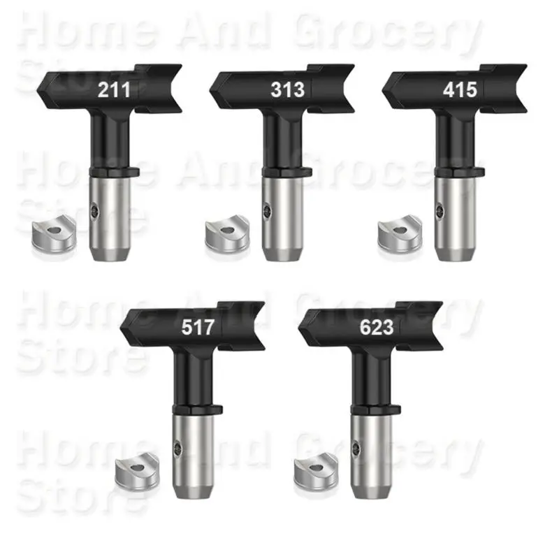 

0XXA Multiuse Paint Sprayer Tips Set of 5 Easy Installation Paint Machine Replacement