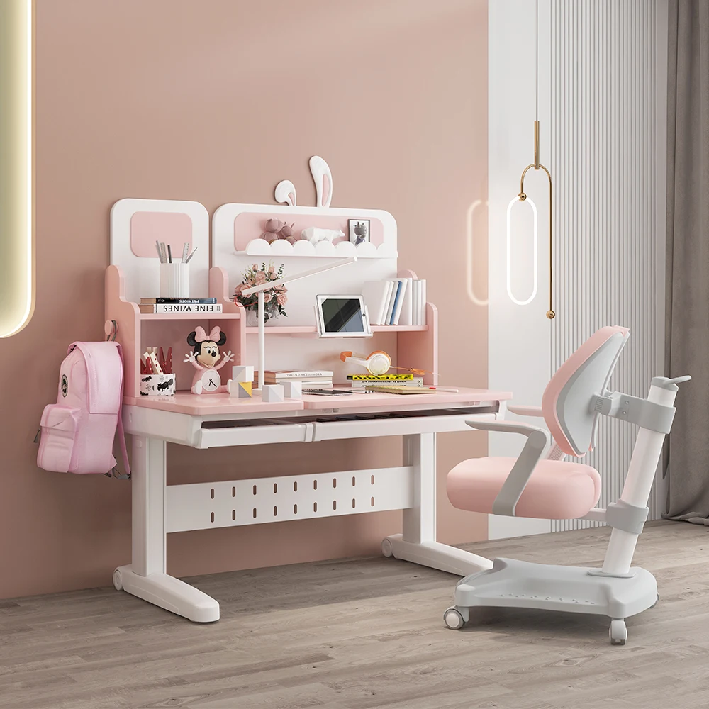 Children's study desk, primary school student writing desk, chair combination set, adjustable small unit