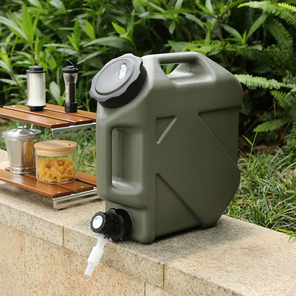 10L Outdoor Water Bin Large Capacity Camping Bucket Water Storage with Detachable Faucet No Leakage for Camping Picnic Hiking