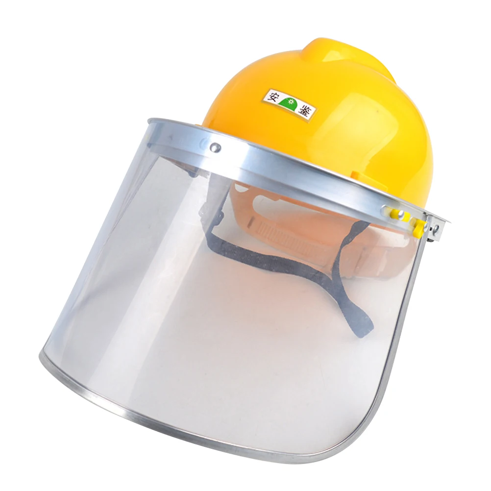 

3 pcs Head-Mounted Full Face Safety Lightweight Impact Heat Proof Universal Protective Hat For Mowing Electrowelding