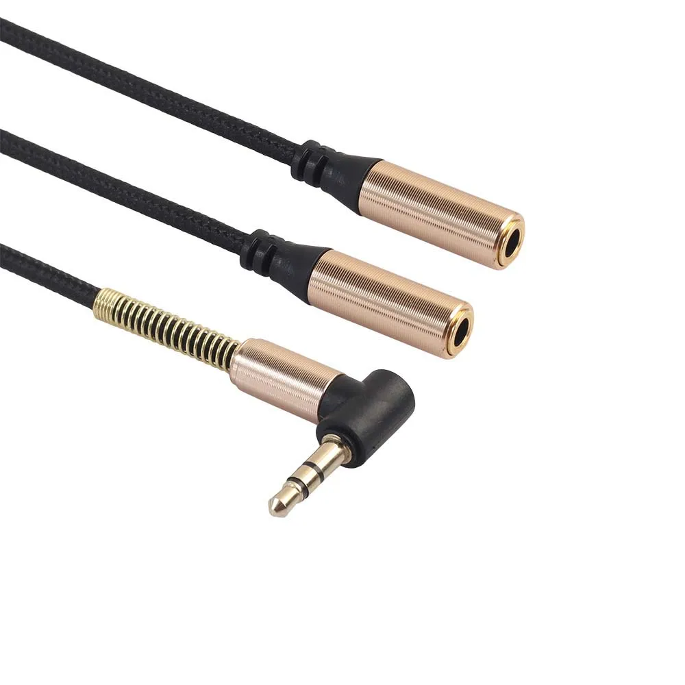

Share Cable Adapter 1 To 2 Dual Female Male to Female Y Splitter Cable Audio Extension Cables Audio Cable Headphone Adapter