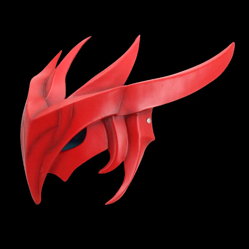 Game Yone Cosplay Masker Game LoL De Unforgotten Yone Rollenspel Hars Rood Masker met LED Licht Mannen Halloween Carnaval Party Props