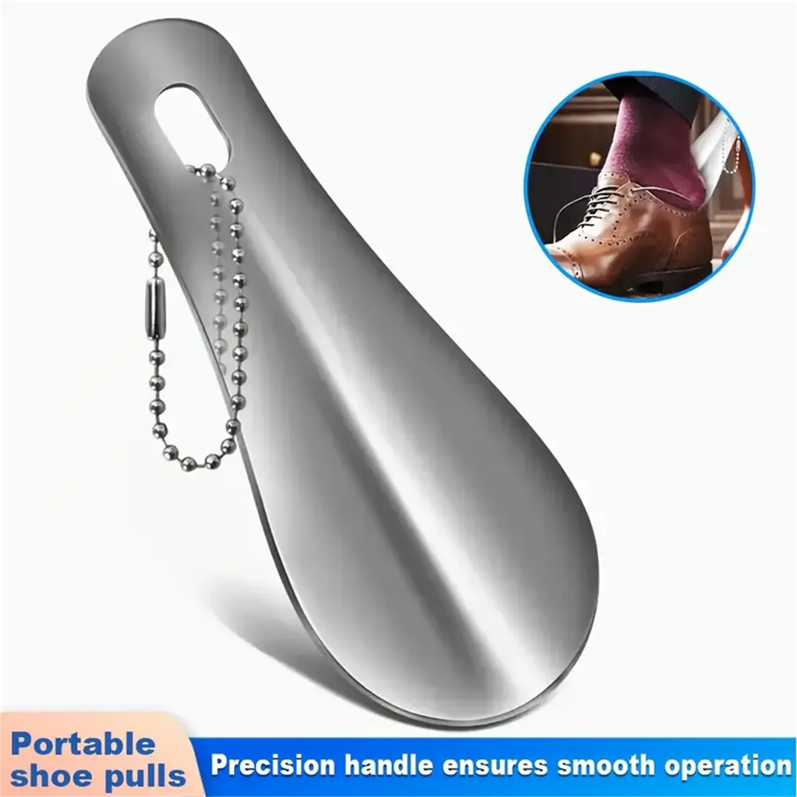 

Professional Metal Shoe Horn Short Handle Shoe Lifter Stainless Steel Shoehorn Suitable For All Shoes Portable Shoe Spoon