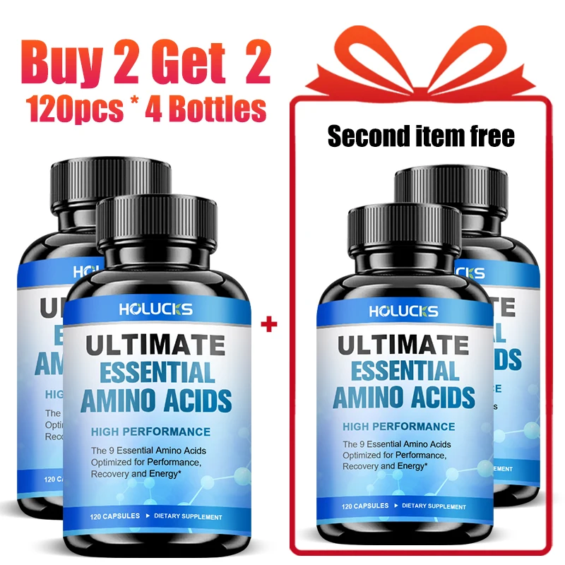 

HOLUCKS High Performance EAA Capsules - 9 Essential Amino Acids, Support Muscle Growth, Recovery & Endurance for Men & Women