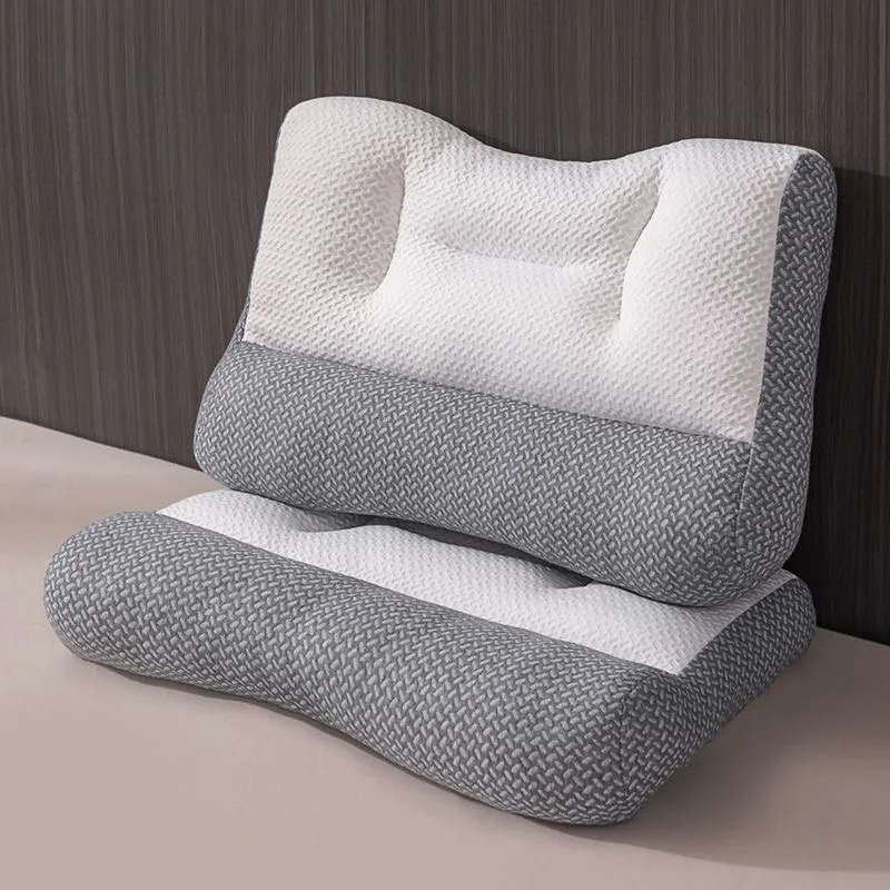 وسادة لتقويم العظام لدعم الرقبة ومساعدة النوم، وسادة منخفضة مريحة، مناسبة للعائلات والمهاجع والفنادق #4