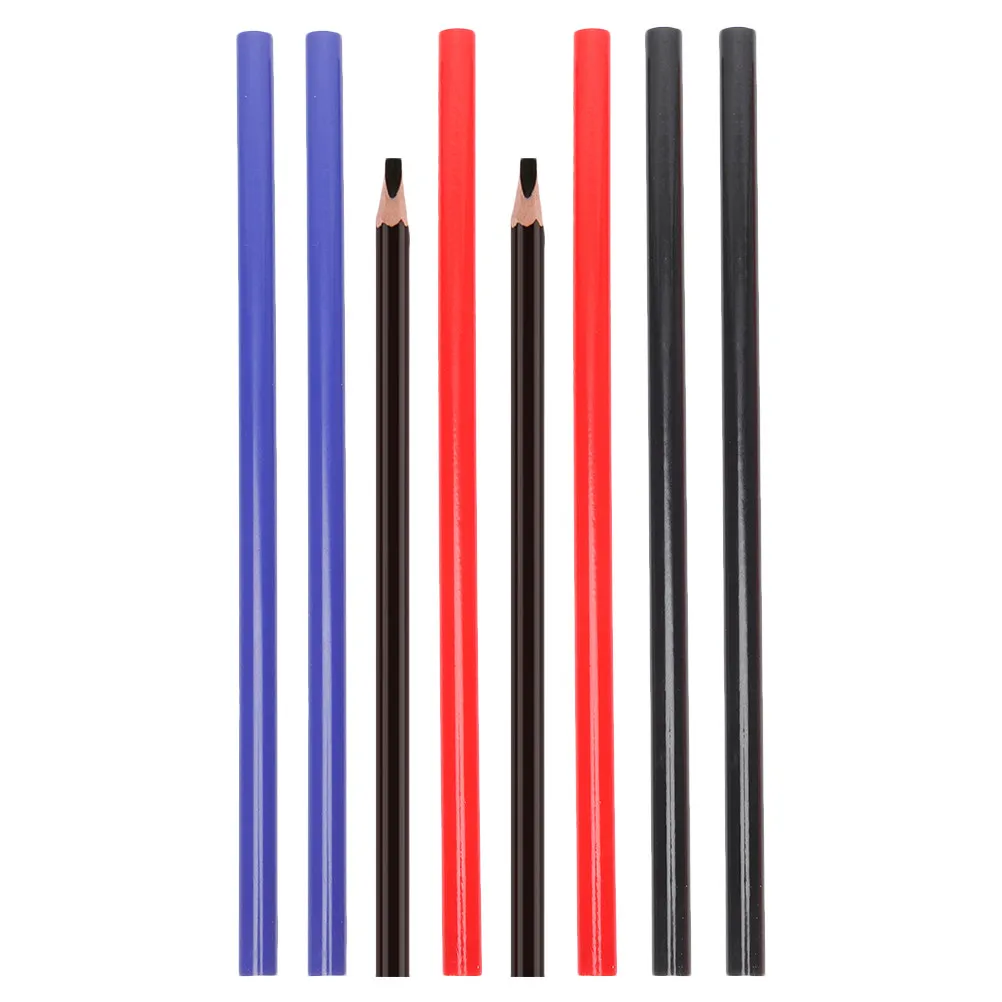 8Pcs Eyebrow Pencil Waterproof Sweatproof Wooden Makeup Pens Multi Color Smooth Texture Easy Color Eyebrow Lip Drawing Salon Use