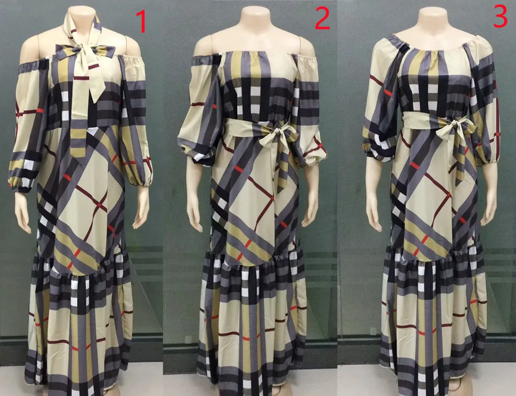 Vestido longo africano com pescoço quadrado para mulheres, vestido maxi tradicional, roupa nigeriana, projeto novo, 2024