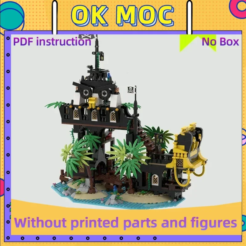 

Moc строительные блоки модель острова Barracuda Bay пираты технические кирпичи DIY сборка строительные игрушки для детей праздничные подарки