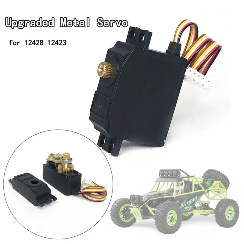 5 Wire Metal Gear Servo for Wltoys 12428 12423 12427 1/12 RC Car Upgrade Parts Accessories