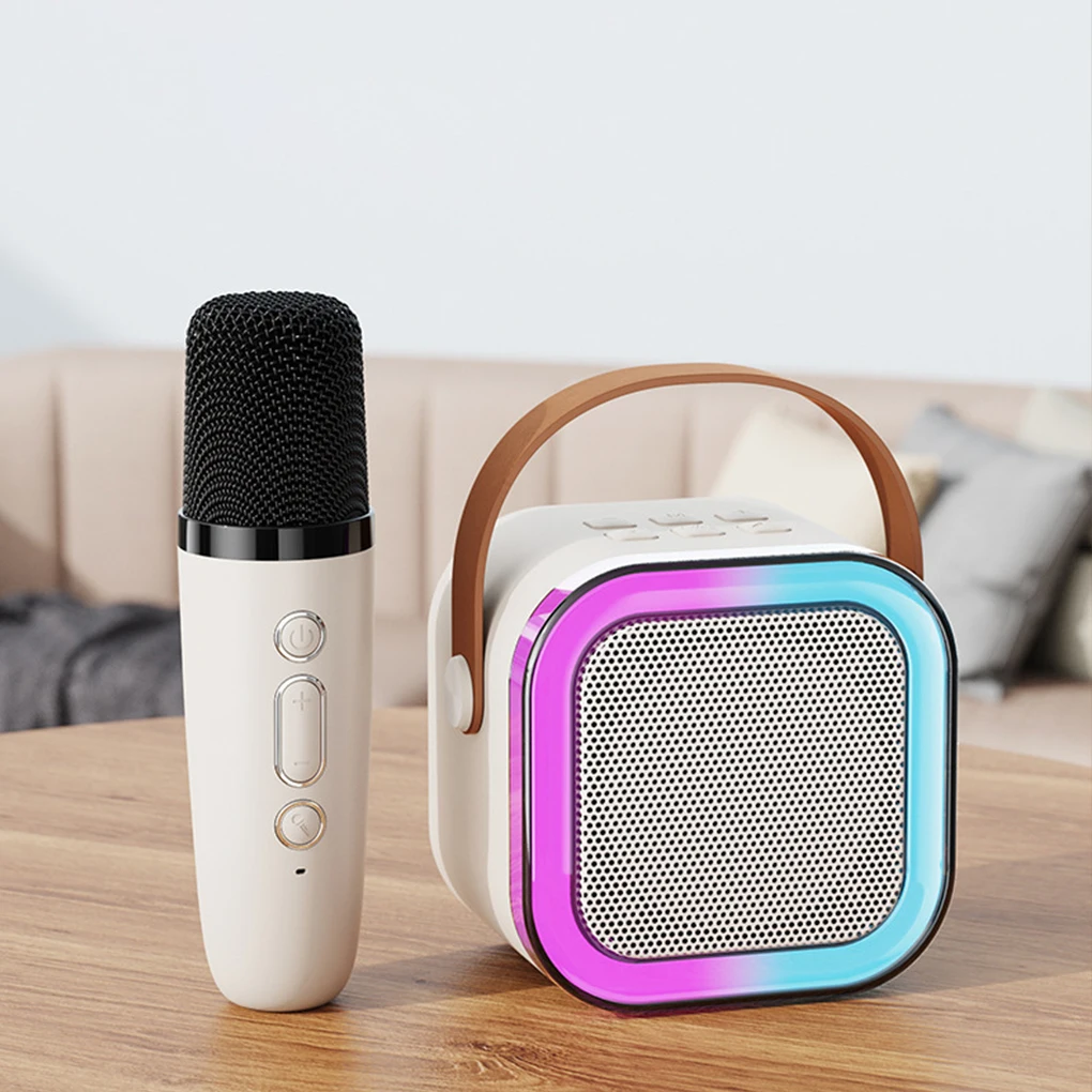 Multi-Connectivity Bluetooth Speaker Connect Multiple Devices Effortlessly Gift Options White+1 Microphone