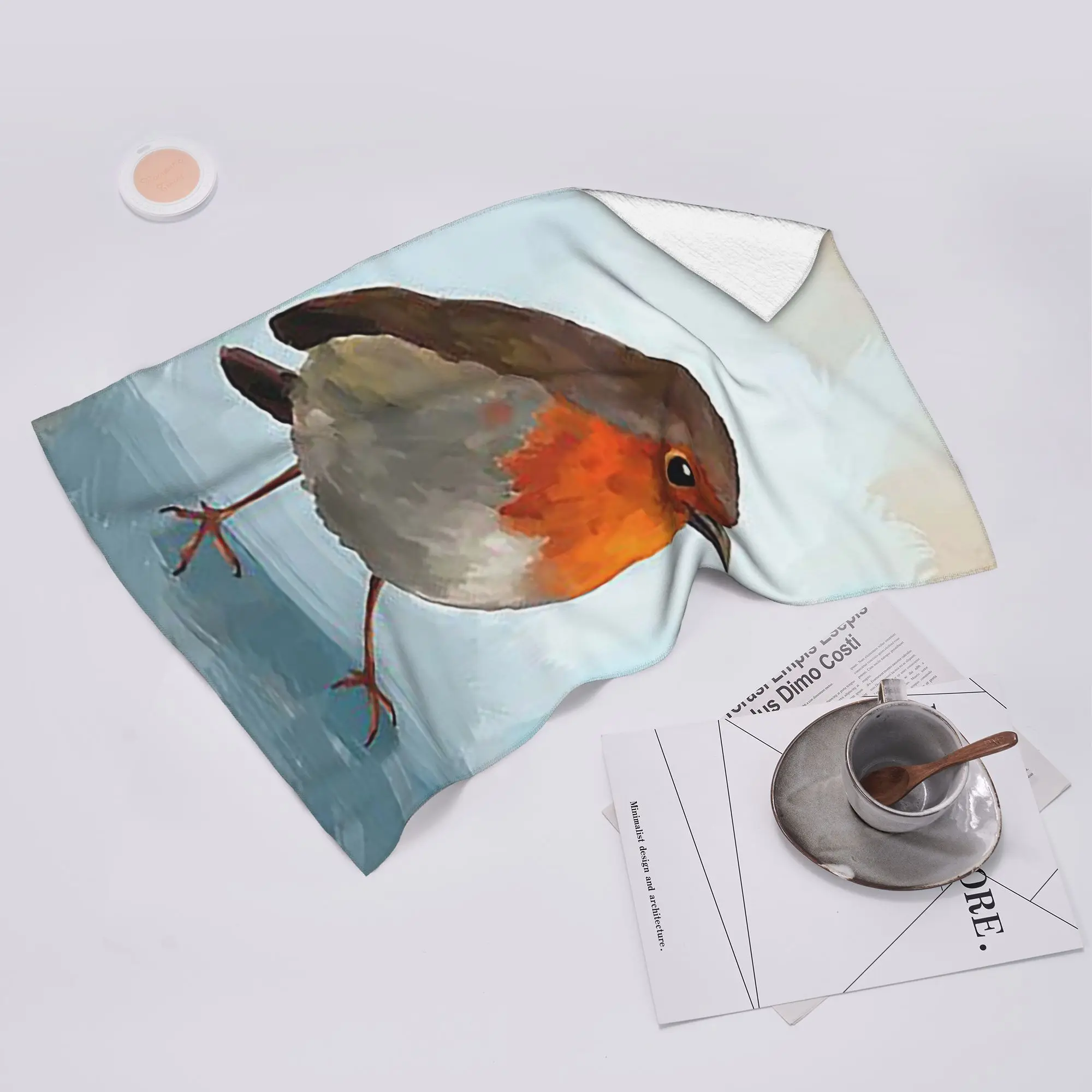 Custom Robin Soft Face Towel Quick Dry Pool Bath Cotton Towels Breathable