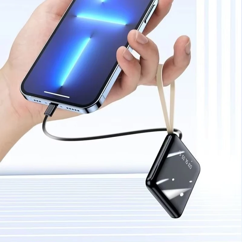 ROMOSS 500000mAh Power Bank Built in 4 Cables Portable Super Fast Charging Digital Display External Battery For iPhone Samsung - view 4