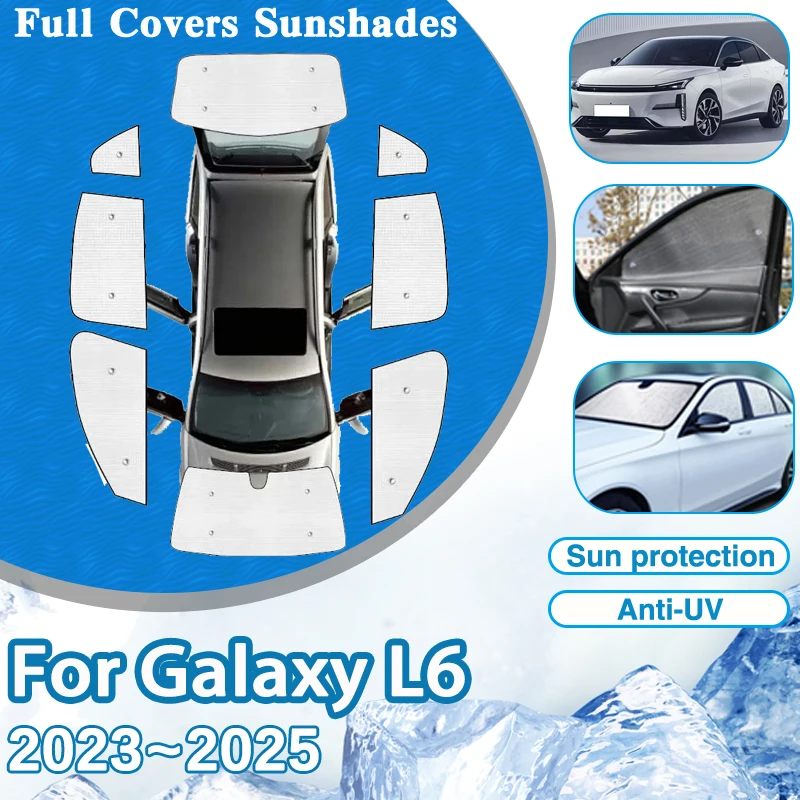 

Car Windshield Visors For Geely Galaxy L6 2023 2024 2025 Full Window Anti-UV Sun Protection Side Sunshades Stickers Accessories