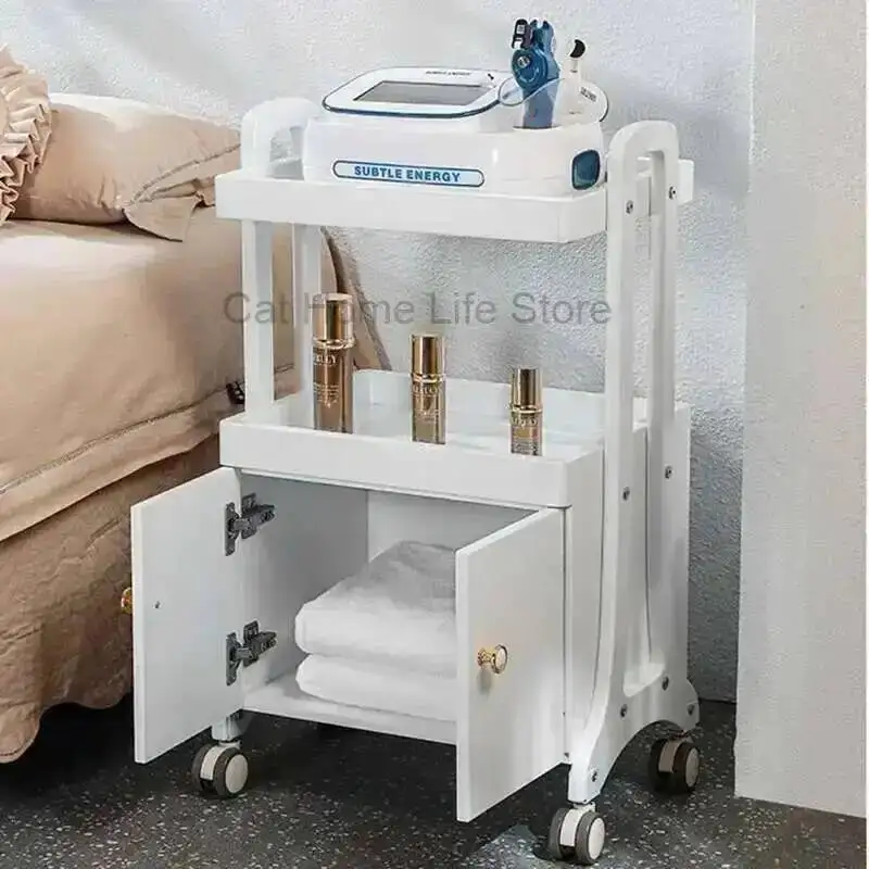 

Salon Barber Trolley Lash Roulette Hairstylist Decor Storage Gold Cart Wheels Equipment Beauty Hairdresser Esthetician Pedicure