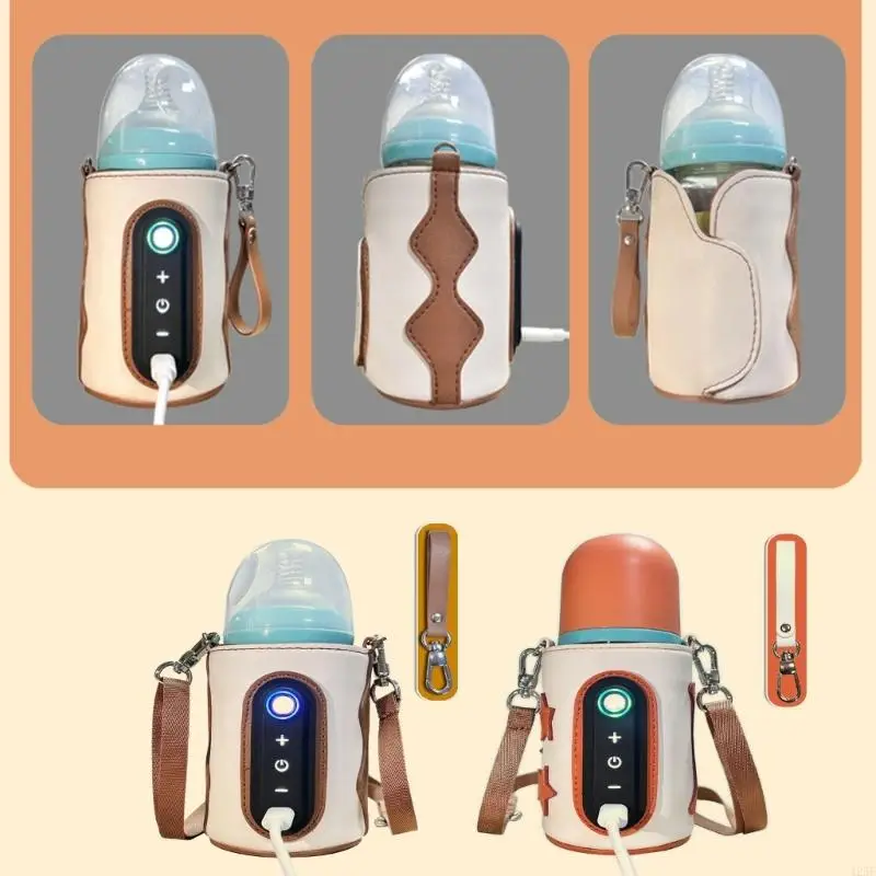 Adjustable Baby Bottle Warmer Sleeve with LCD Readout USB Powered for Feeding 425F