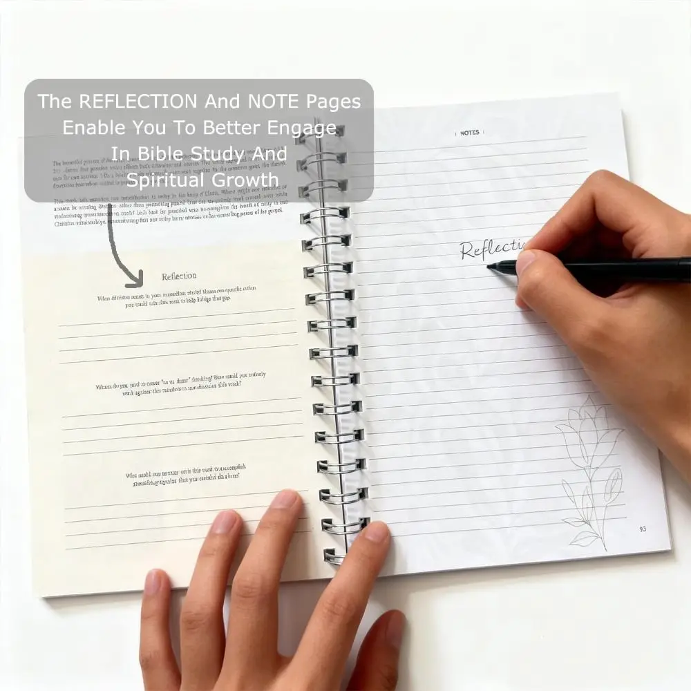 

Библия на год в спиральном переплете: Изучение Слова Бога за 52 недели. Библейский дневник для женщин.