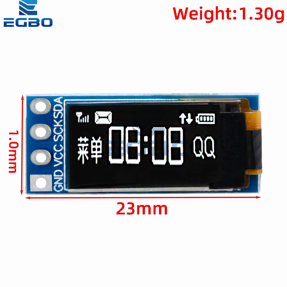 1~2PCS CH1115 0.5 Inch Monochrome OLED Module: 48×88 Pixels I2C Display – Portrait Orientation & Compatible Design
