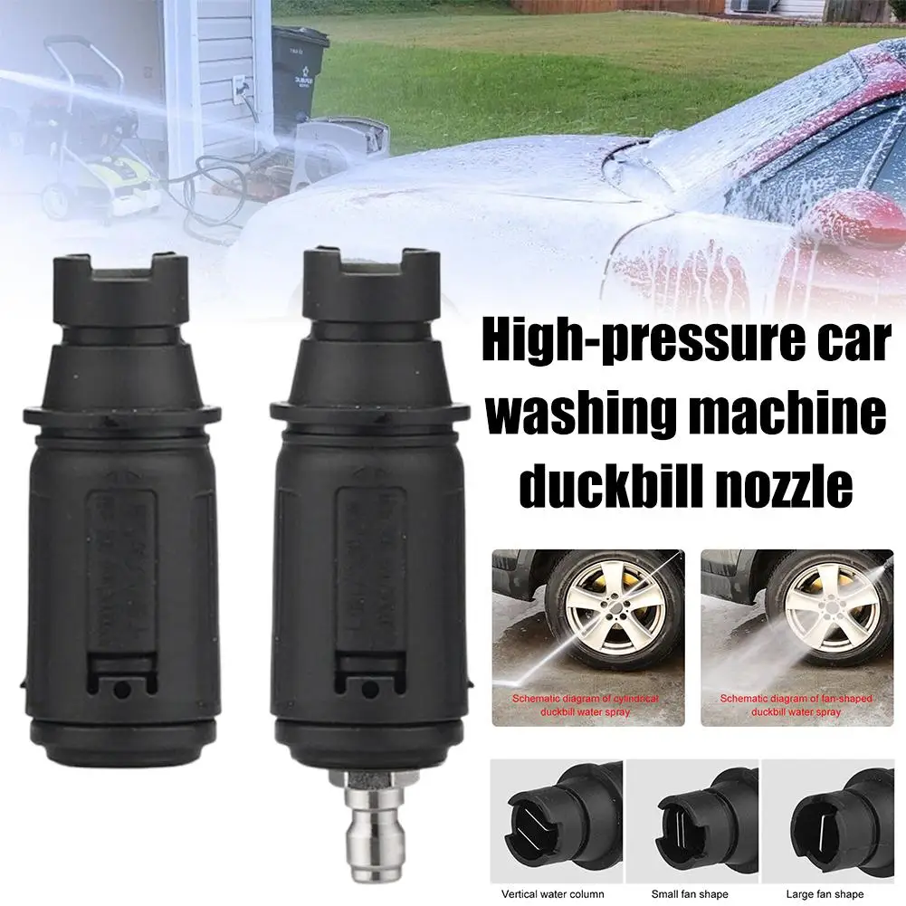 Spot Wholesale High-pressure Car Washing Machine Duckbill Nozzle M14*1.5 Fan-shaped Adjustable Car Washing Water Gun Nozzle Head