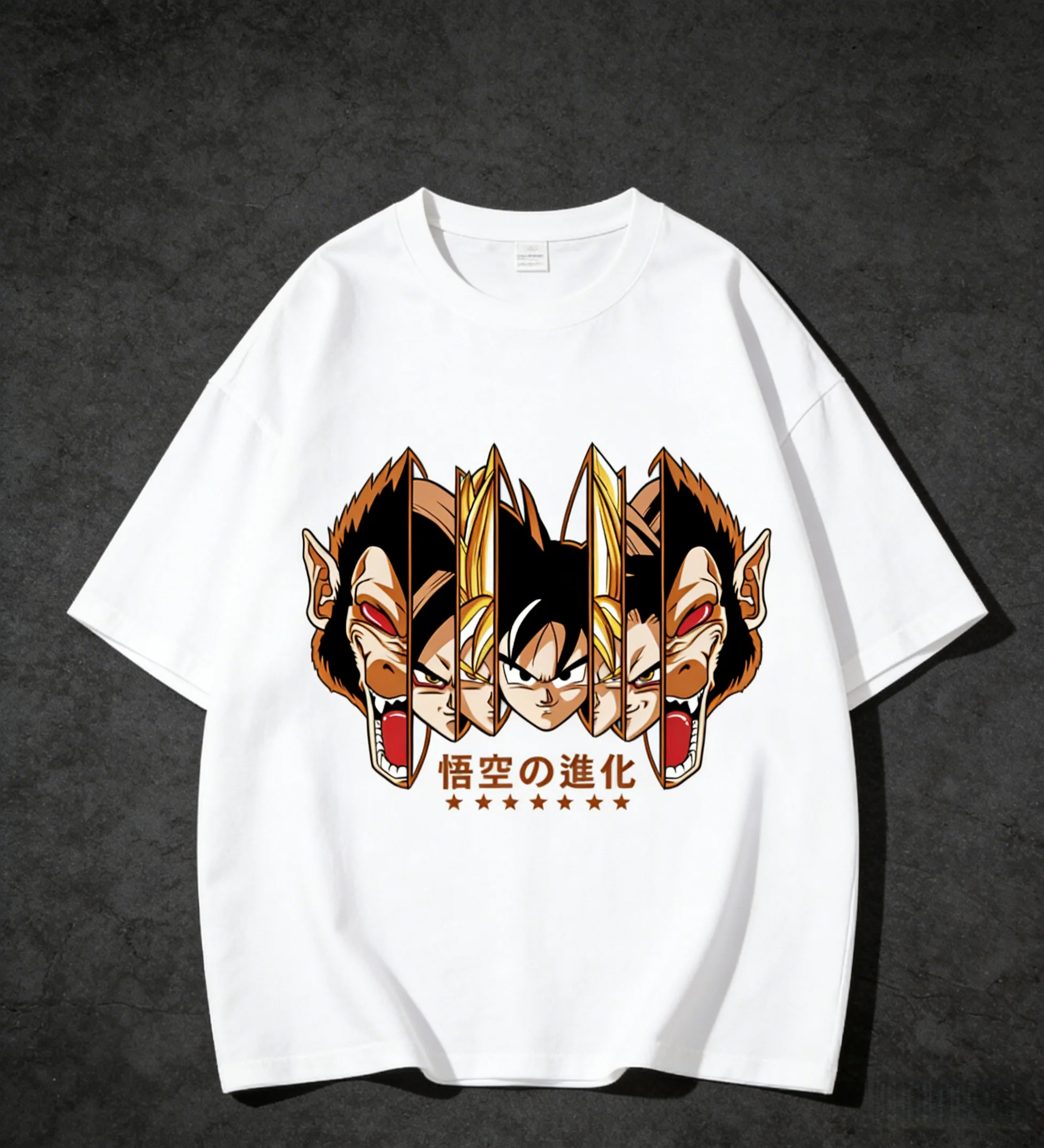 

Dragon Ball Z Goku Evolution Graphic Tee, High Quality Cotton, Trendy Streetwear, Adult & Kid Sizes Available