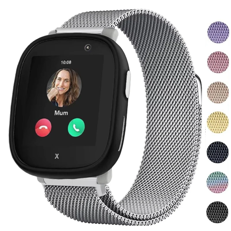 20mm Milanaise-Armband für Xplora X6 Play Kinder-Smartwatch, Metallisches Magnetarmband für Xplora X6 Play Kinder, Edelstahlband